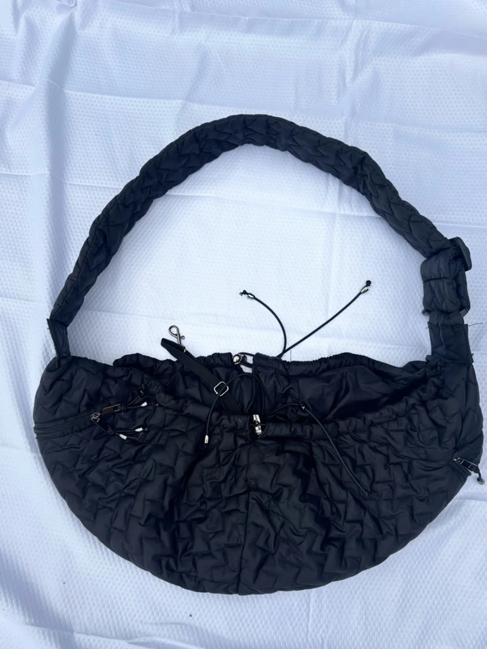 Top Paw Black Quilted Pet Carrier Shoulder Bag